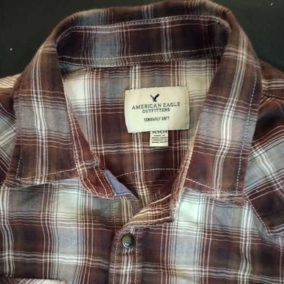🆕👔 American Eagle Plaid Shirt - Picture 3 of 4